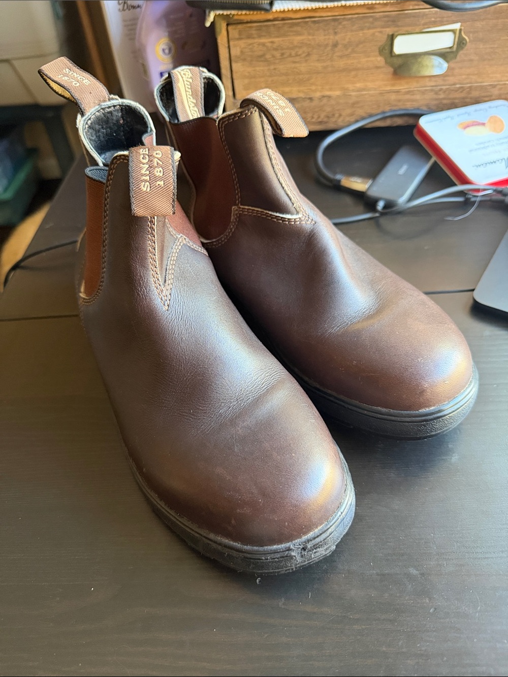 BLUNDSTONE Classic Chelsea Dark Brown Boot W10